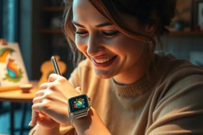 researchers develop smartwatch stylus for drawing on hand